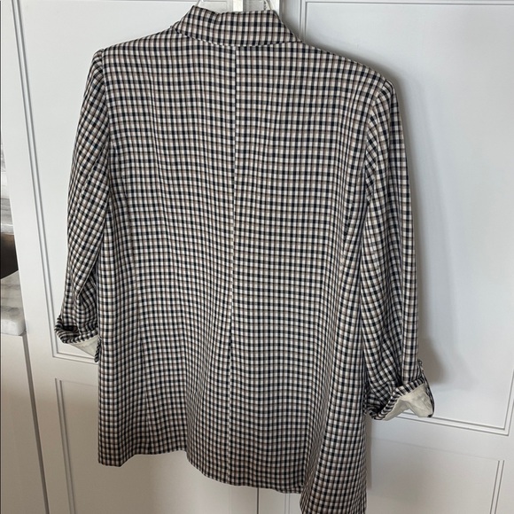 Vici Women's Black Brown and White Plaid Blazer - Picture 5 of 5